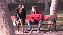 Lucia Nieto meets and sucks dicks in a public Madrid Park